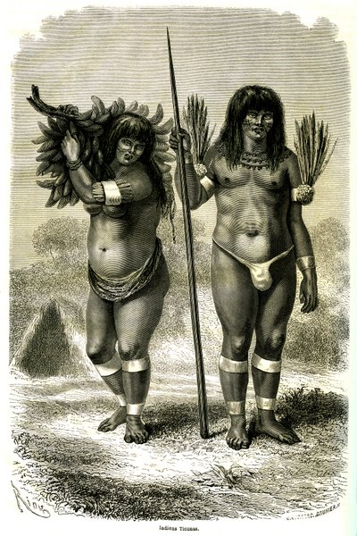 Couple of Ticuna Indians from Peru by Edouard Riou