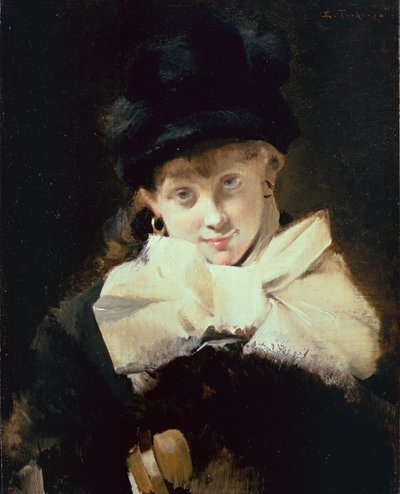 Portrait of a Young Girl by Edouard Toudouze