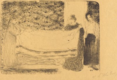 Folding the Linen by Edouard Vuillard