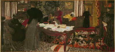 Grand Interior with Six Figures by Edouard Vuillard