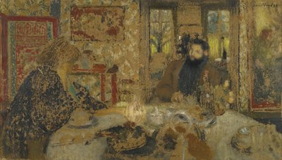 Lunch. Misia and Cipa at Villeneuve by Edouard Vuillard