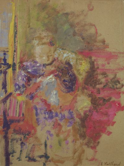 Madame Vuillard Sewing, c.1905 by Edouard Vuillard