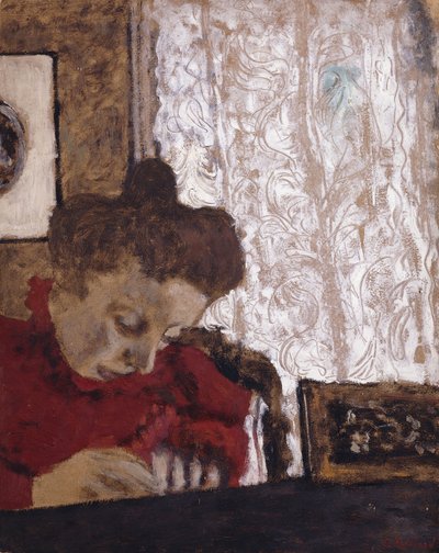 Marie Vuillard writing by Edouard Vuillard