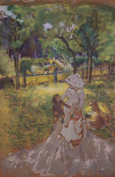 Mother and Child in the Garden by Edouard Vuillard