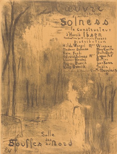Solness the Builder, 1894 by Edouard Vuillard