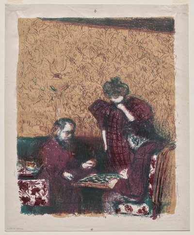 The Game of Checkers by Edouard Vuillard