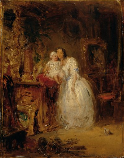Wife and Daughter of the Artist by Eduard Ender