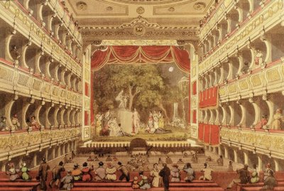 Imperial Court Theatre next to the Castle by Eduard Gurk