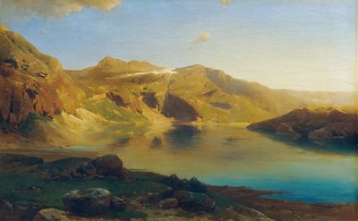Alpine Lake by Eduard Peithner von Lichtenfels