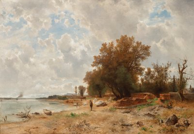 Danube Bank in the Prater by Eduard Peithner von Lichtenfels