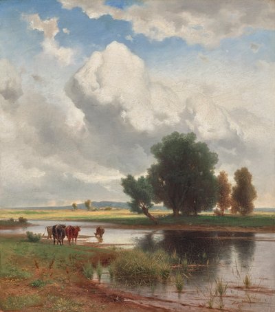 Scene near Lundenburg by Eduard Peithner von Lichtenfels