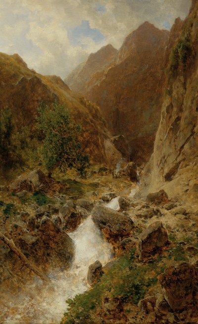 Wild Stream by Eduard Peithner von Lichtenfels