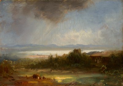 Starnberg Castle with Würmsee by Eduard Schleich der Ältere