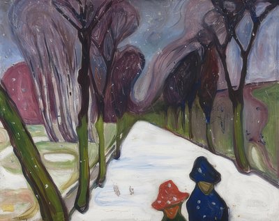 Alley in Snowstorm. 1906 by Edvard Munch