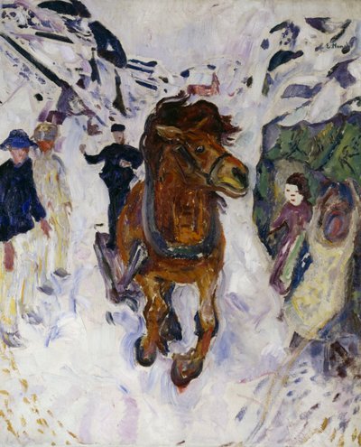 Galloping horse by Edvard Munch