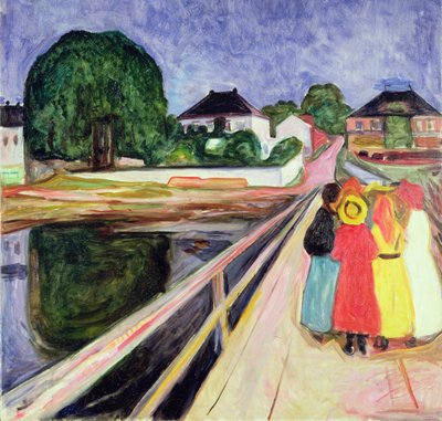 Girls on a Bridge by Edvard Munch