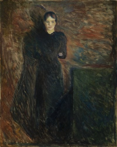 Lady in Black (Olga Buhre) by Edvard Munch