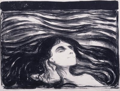 Lovers in the Waves by Edvard Munch