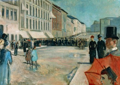 Music on Karl Johan Street by Edvard Munch