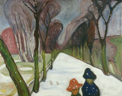 New Snow in the Avenue by Edvard Munch
