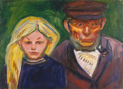 Old Fisherman and His Daughter by Edvard Munch