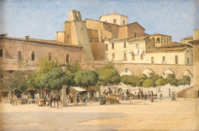 The Market Square in Sulmona by Edvard Petersen