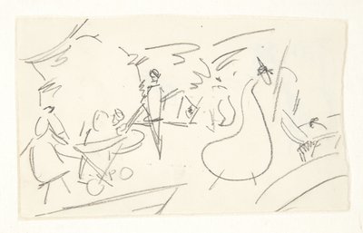 Composition Study for the Langelinie Picture by Edvard Weie