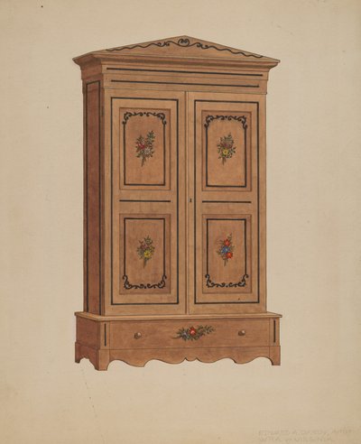 Painted Wardrobe by Edward A. Darby