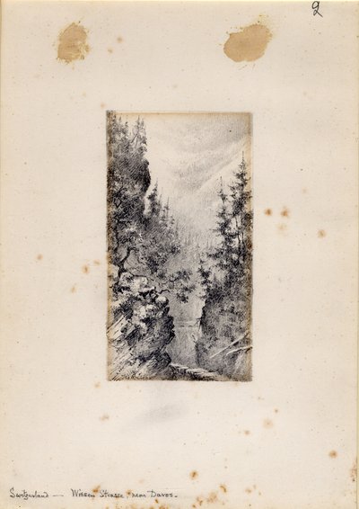Wiesen Strasse near Davos, Switzerland, 1898-99 by Edward Adrian Wilson