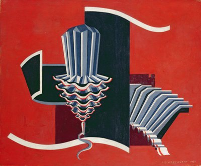 Composition on a Red Ground by Edward Alexander Wadsworth
