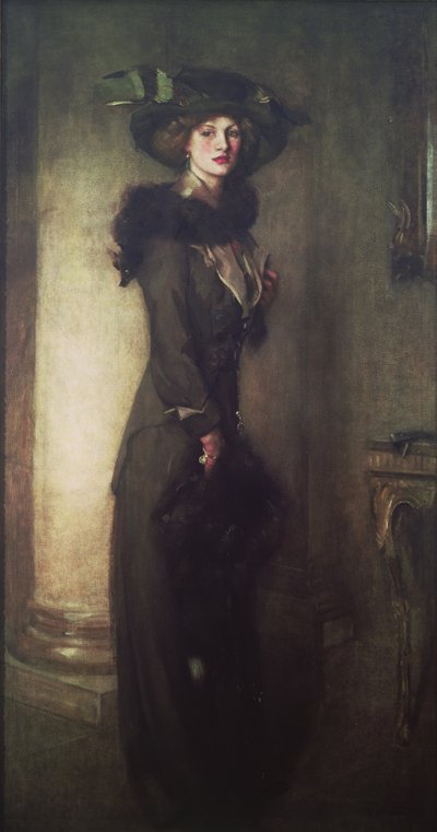 The Beaver Hat, c.1912 by Edward Arthur Walton