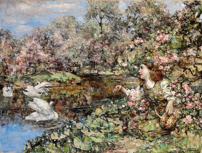 Swan Pond by Edward Atkinson Hornel