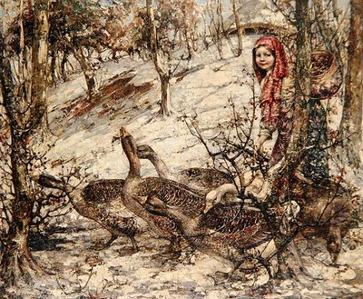 The Goose Girl by Edward Atkinson Hornel
