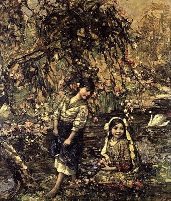 The Swan Pond by Edward Atkinson Hornel