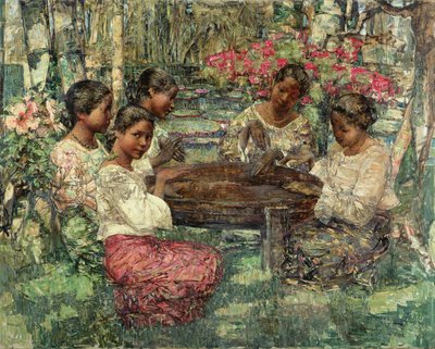 Tom-Tom Players, Ceylon by Edward Atkinson Hornel