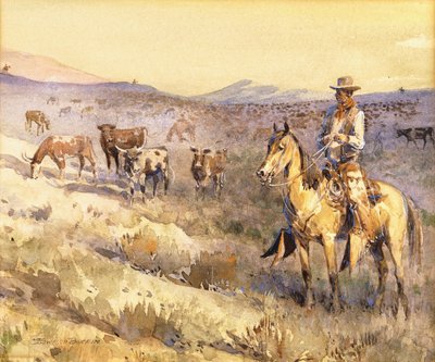 Grazing Cattle by Edward Borein