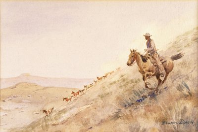 Rounding Up Horses by Edward Borein