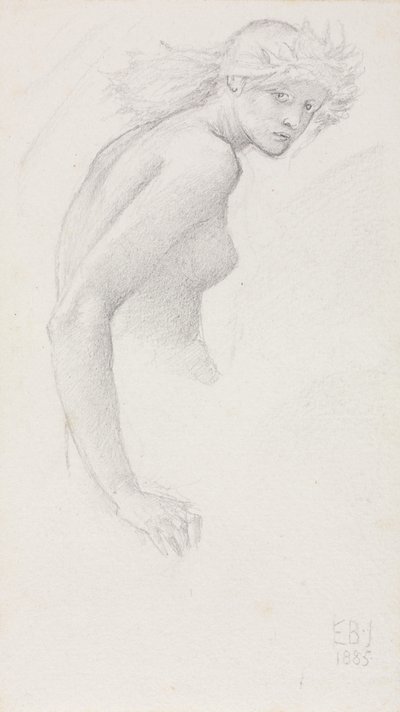 Study of a Female Figure by Edward Burne Jones