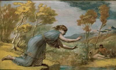 Psyche at the Stream, mid 19th century by Edward Calvert