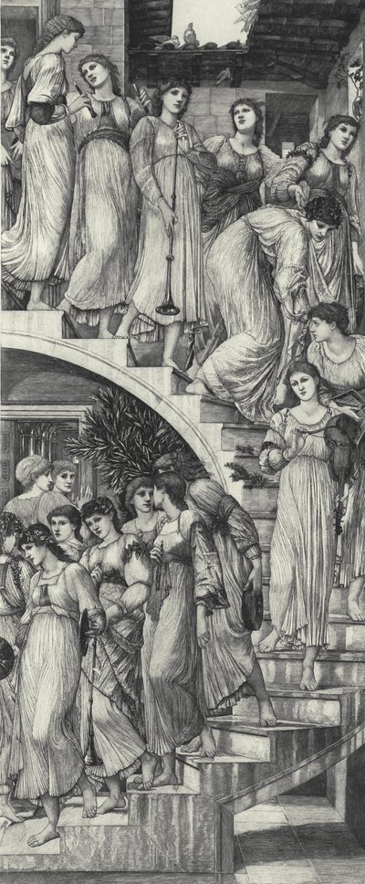 The Golden Stairs by Edward Coley (after) Burne Jones