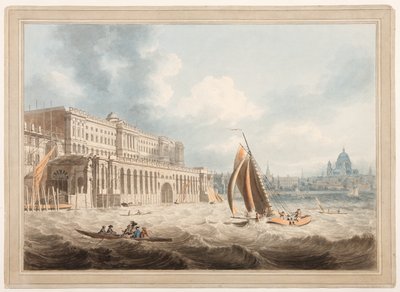 Somerset House from the Thames by Edward Dayes