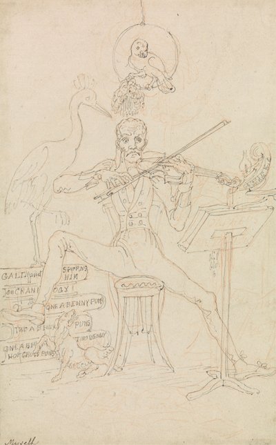 Caricature Self-Portrait by Edward Francis Burney