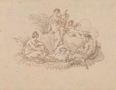 Erato and Pan by Edward Francis Burney