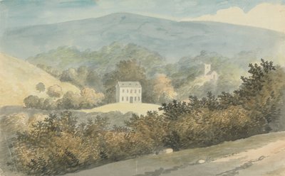 Hilly Landscape with House by Edward Francis Burney