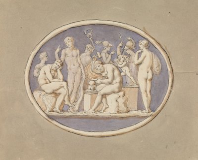 Vulcan and The Gods and Goddesses by Edward Francis Burney
