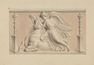 Winged Figure Slaying a Bull by Edward Francis Burney