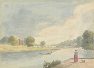 Woman Fishing by Edward Francis Burney