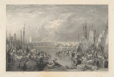 Old London Bridge and Vicinity by Edward Goodall