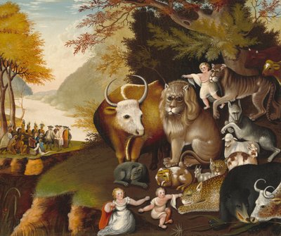 Peaceable Kingdom, c. 1834 by Edward Hicks