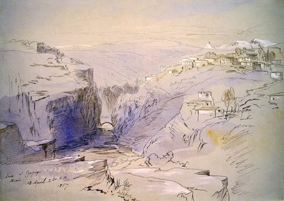 Baia, Zagora, Albania by Edward Lear